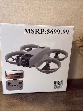 Gray Camera Drone with Remote Controller - Compact FPV Quadcopter